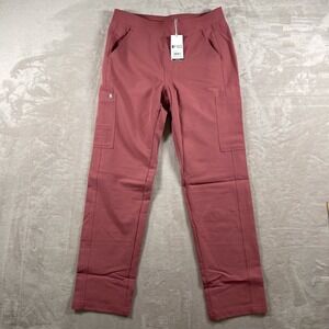 NEW FIGS Men's Axim Scrub Pants Cargo Healthcare Technical Collection L Pink